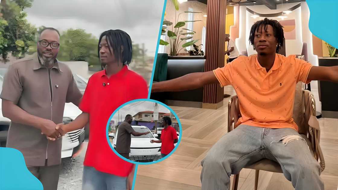 Amaro Shakur car gift, businessman gifts car, Kojo Max Trust Companies, Ghanaian social media commentator, TikTok video Amaro Shakur, Madam Linda Acrasey Linacks Amaro Shakur car gift, businessman gifts car, Kojo Max Trust Companies, Ghanaian social media commentator, TikTok video Amaro Shakur, Madam Linda Acrasey Linacks