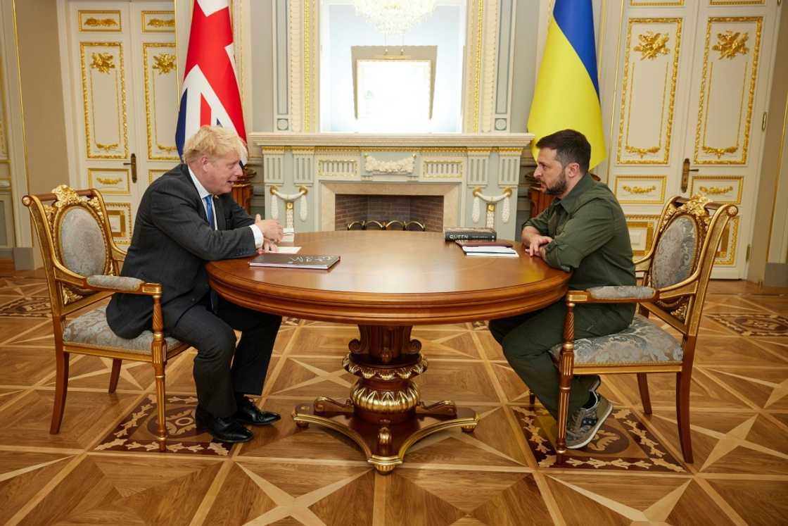 Johnson first visited Kyiv on April 9 -- two weeks after Russian troops had been driven back from the outskirts of the capital Johnson first visited Kyiv on April 9 -- two weeks after Russian troops had been driven back from the outskirts of the capital