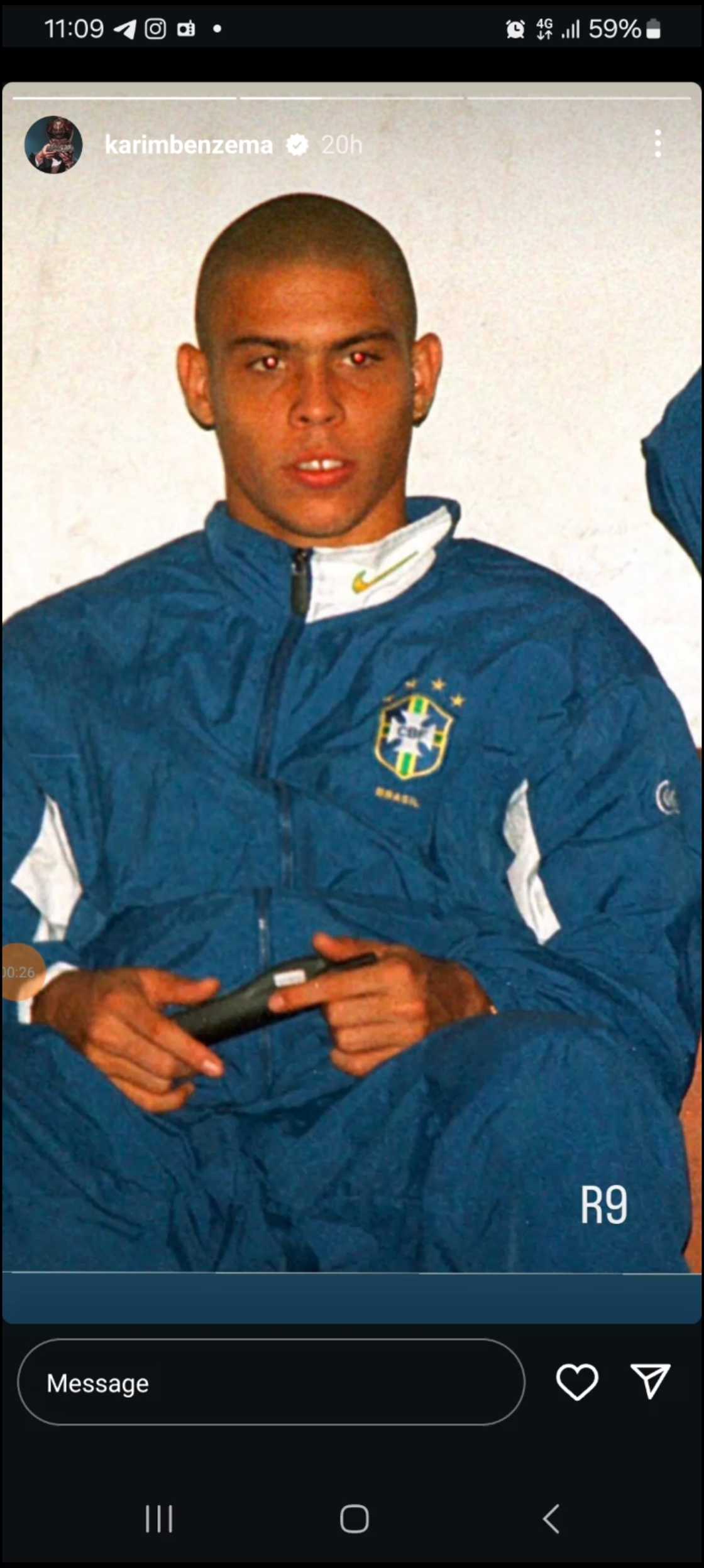 Karim Benzema of Saudi Arabian side Al-Ittihad shared an iconic image of Brazilian Ronaldo in his Instagram story on February 24 Karim Benzema of Saudi Arabian side Al-Ittihad shared an iconic image of Brazilian Ronaldo in his Instagram story on February 24