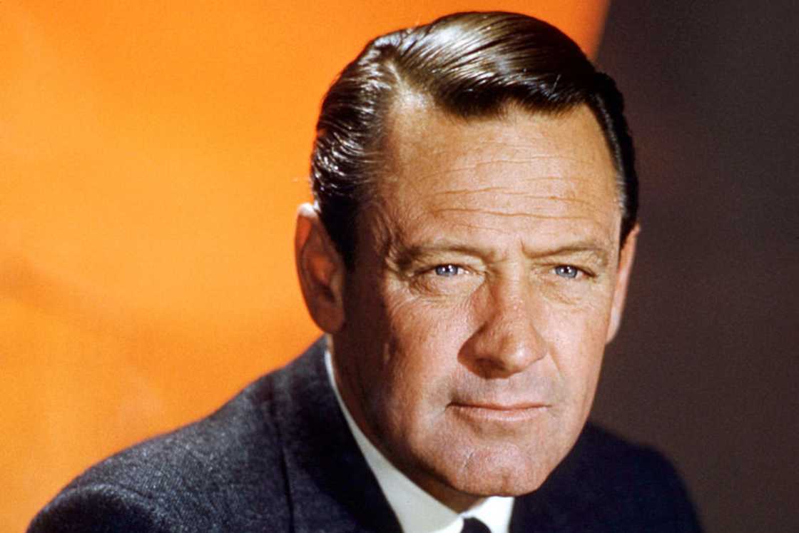 William Holden in balck coat and white shirt William Holden in balck coat and white shirt