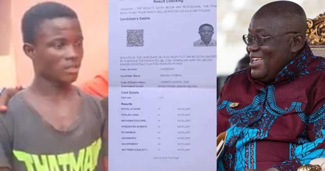 Akufo-Addo offers needy Adeiso SHS student who scored 8As in WASCCE scholarpship