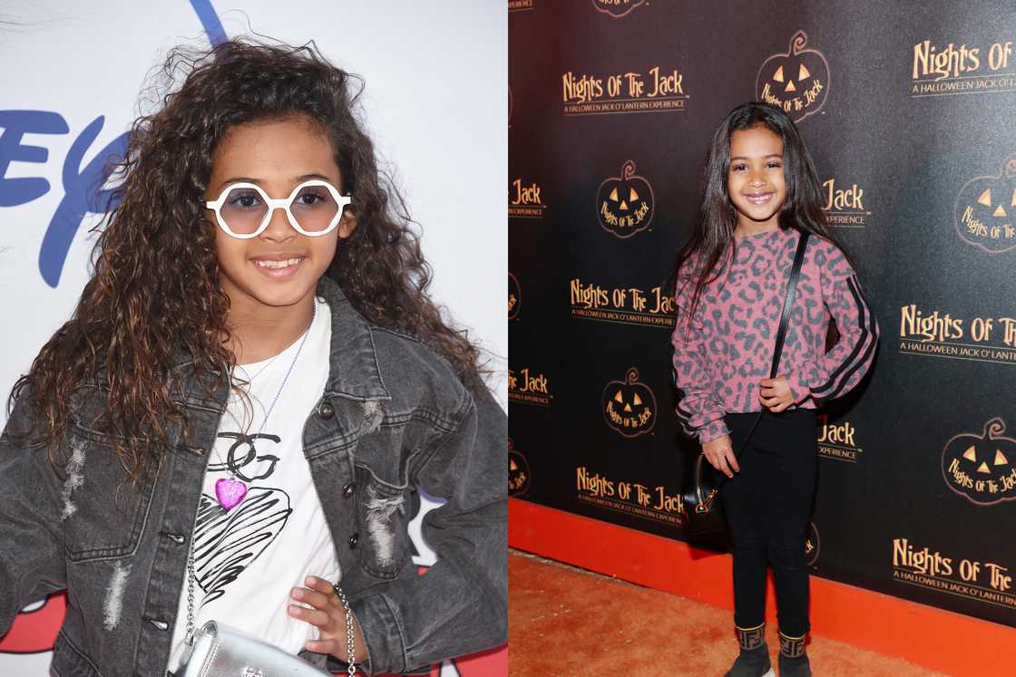 Royalty Brown in Los Angeles, California, in 2022 and her in Calabasas, California, in 2019
