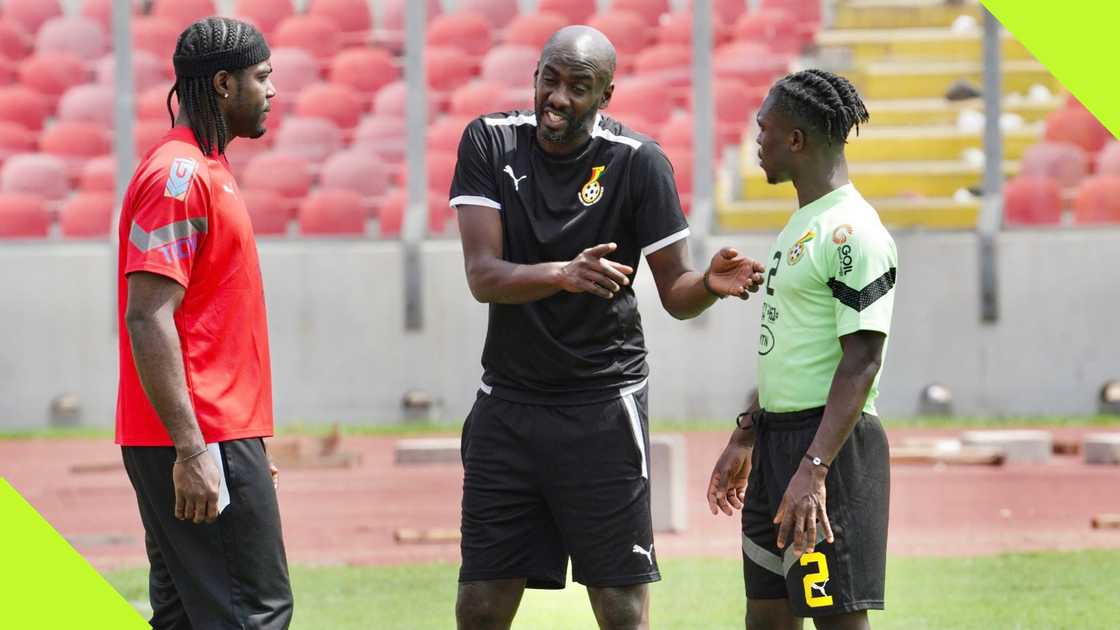 Ghana coach Otto Addo shared a session with Lawrence Ati-Zigi and Alidu Seidu.