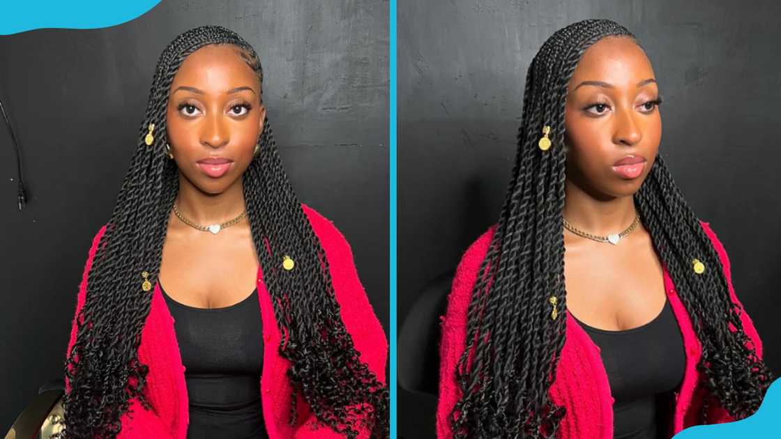 Fulani-inspired cornrow twists