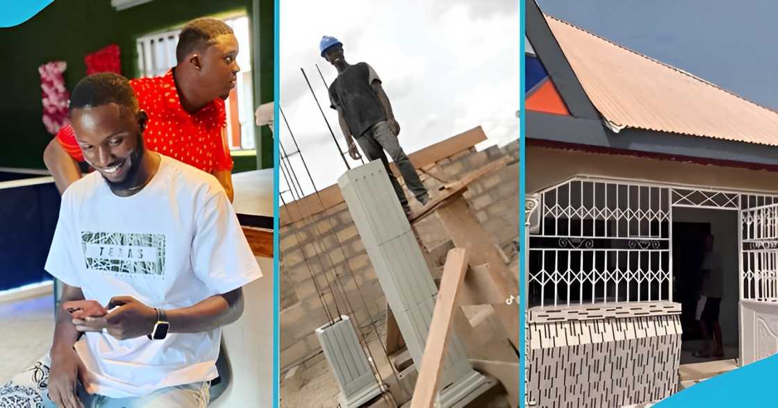 Ghanaian man, street hustler, builds dream house, social media, accommodation. Ghanaian man, street hustler, builds dream house, social media, accommodation.