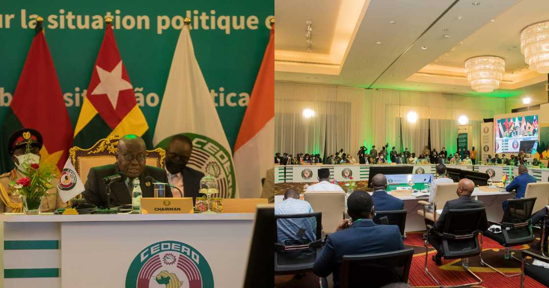 Photo drops from extraordinary ECOWAS summit on political happening in Guinea