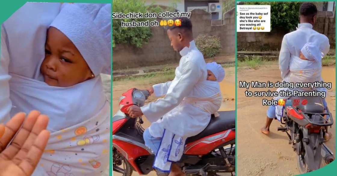 Man takes his daughter to church. Man takes his daughter to church.