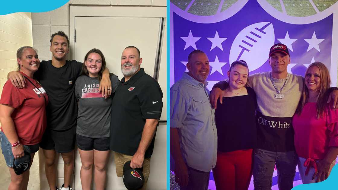 Desmond Ridder's mom (L), half-sister (M), and step-dad (R) in a room. Desmond's step-dad (L), half-sister (M), and mom (R) Desmond Ridder's mom (L), half-sister (M), and step-dad (R) in a room. Desmond's step-dad (L), half-sister (M), and mom (R)