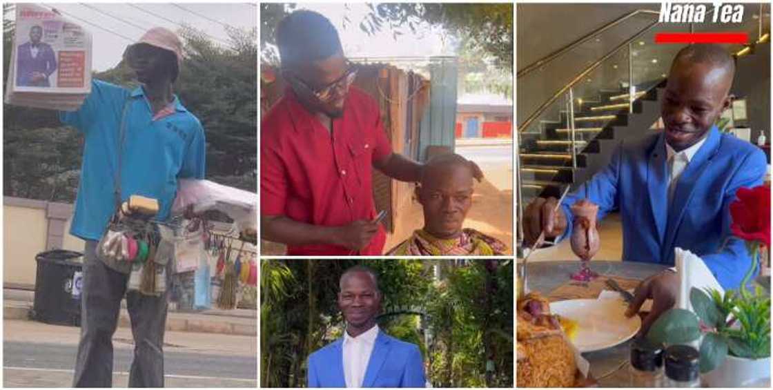 Photos of Nana Tea and the street hawker.