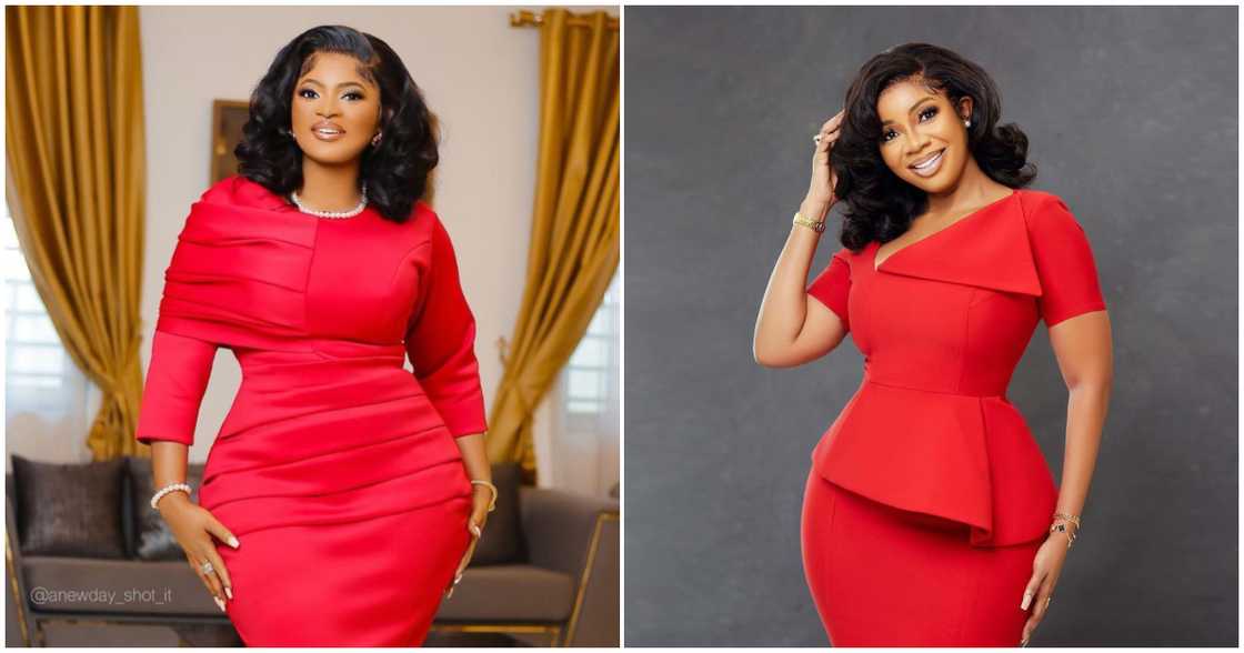 See The Striking Resemblance Between Serwaa Amihere And Afia Pinamang As She Slays In Elegant Dresses