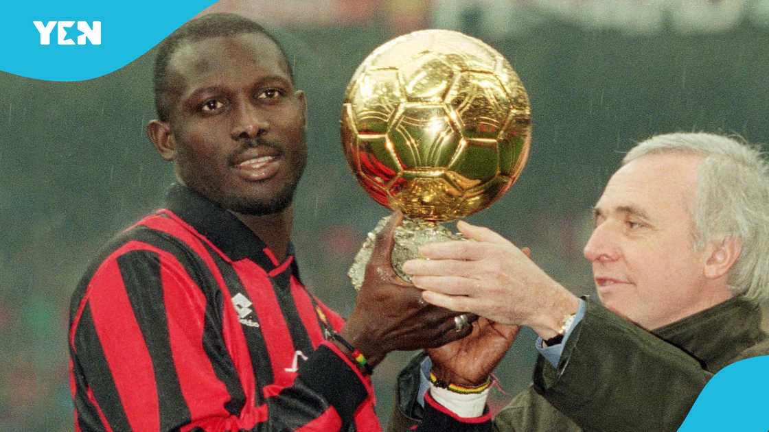 George Weah, Ballon d'Or prize, AC Milan. George Weah, Ballon d'Or prize, AC Milan.