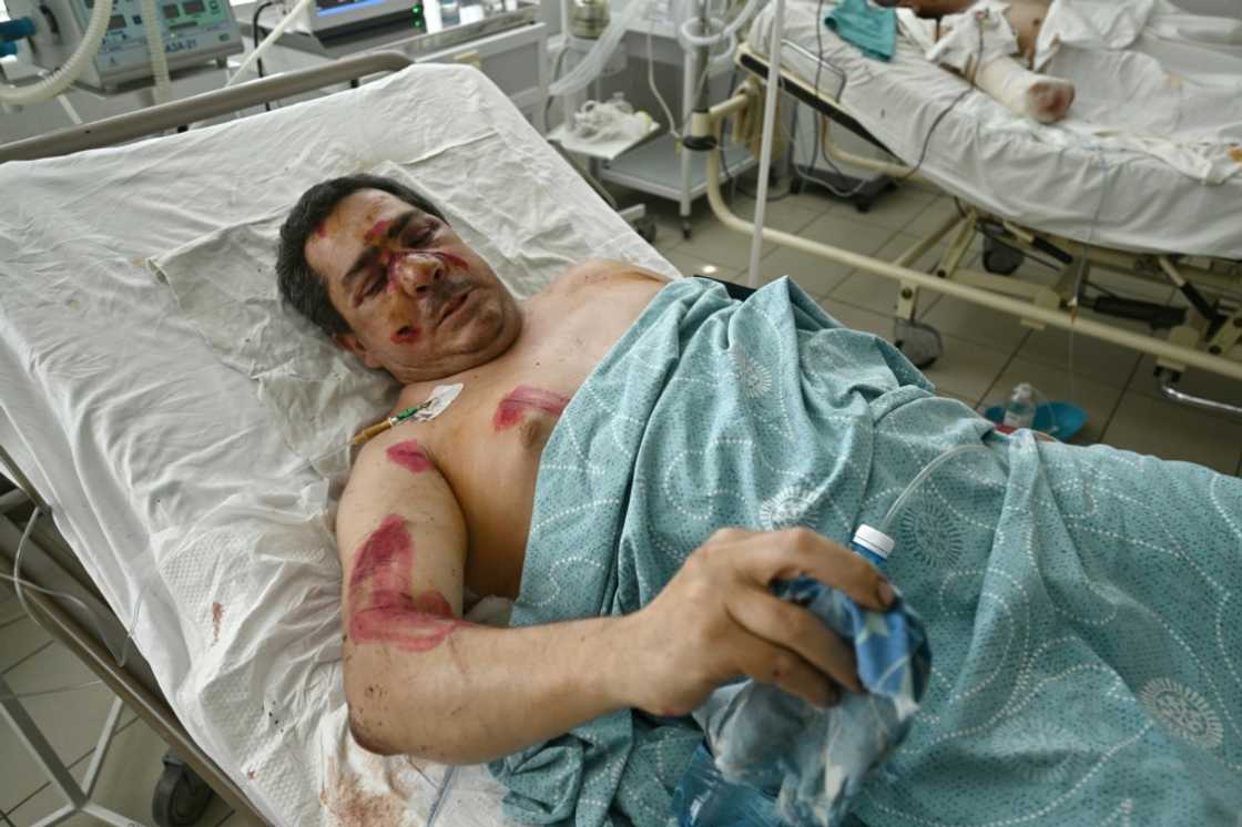 Genadiy, 51, was injured in a Russian missile attack on a shopping mall in Kremenchuk that NATO leaders have dubbed a 'war crime' Genadiy, 51, was injured in a Russian missile attack on a shopping mall in Kremenchuk that NATO leaders have dubbed a 'war crime'