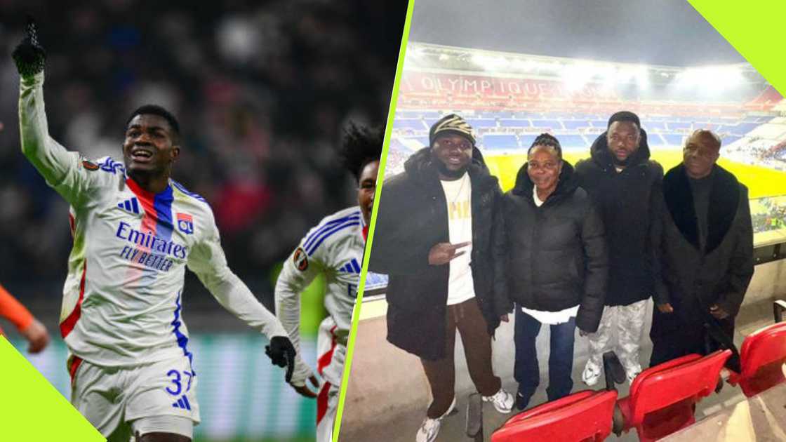 Ernest Nuamah scores as Lyon beat Frankfurt.