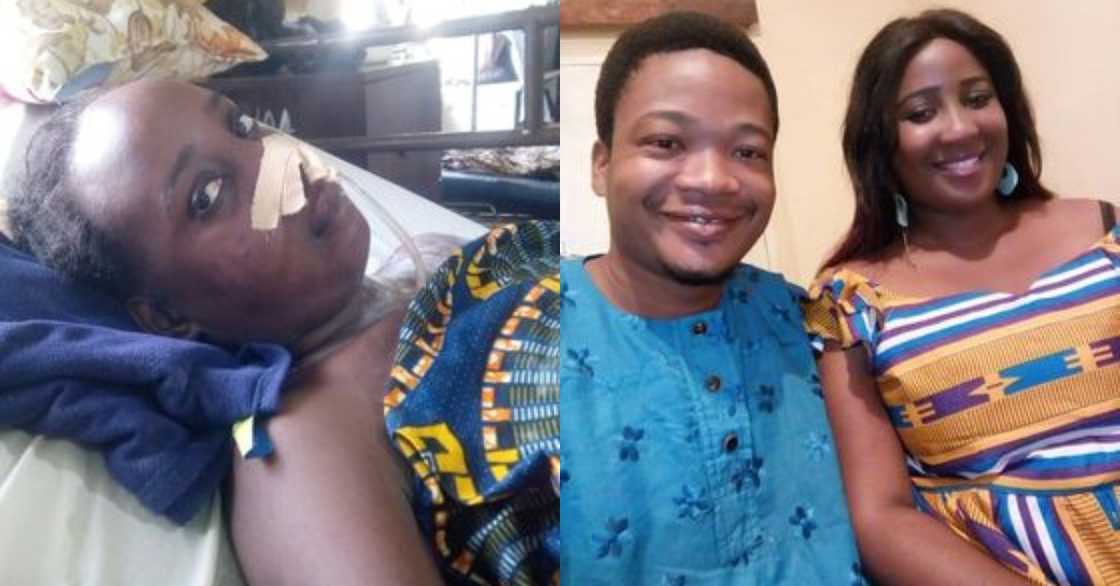 Ghanaian man's wife sadly runs mentally ill 1 year after bagging her degree; needs $24,000 for surgery