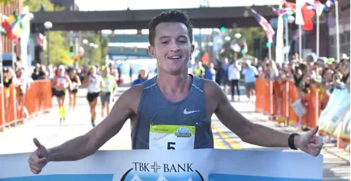 Marathon winner Tyler Pence. Marathon winner Tyler Pence.