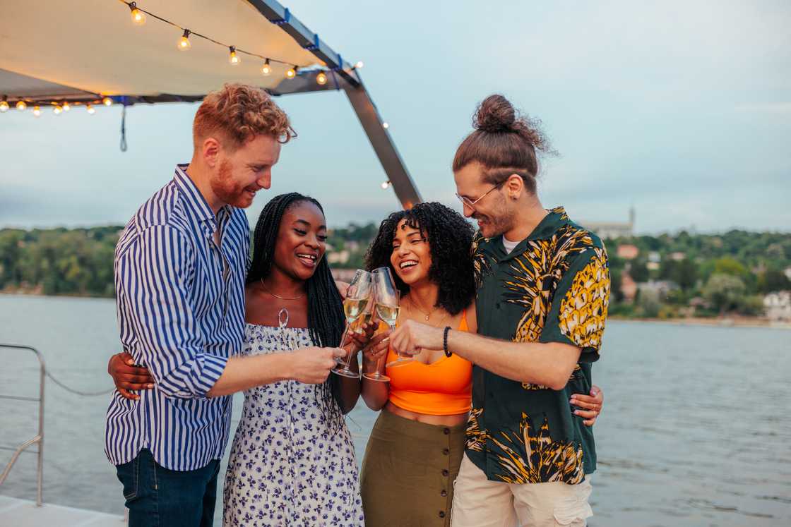 Couples on a double date Couples on a double date