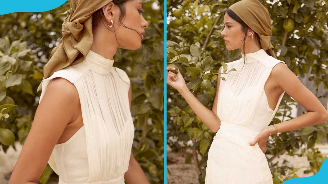 Mac Duggal sequined blouson column dress. Mac Duggal sequined blouson column dress.