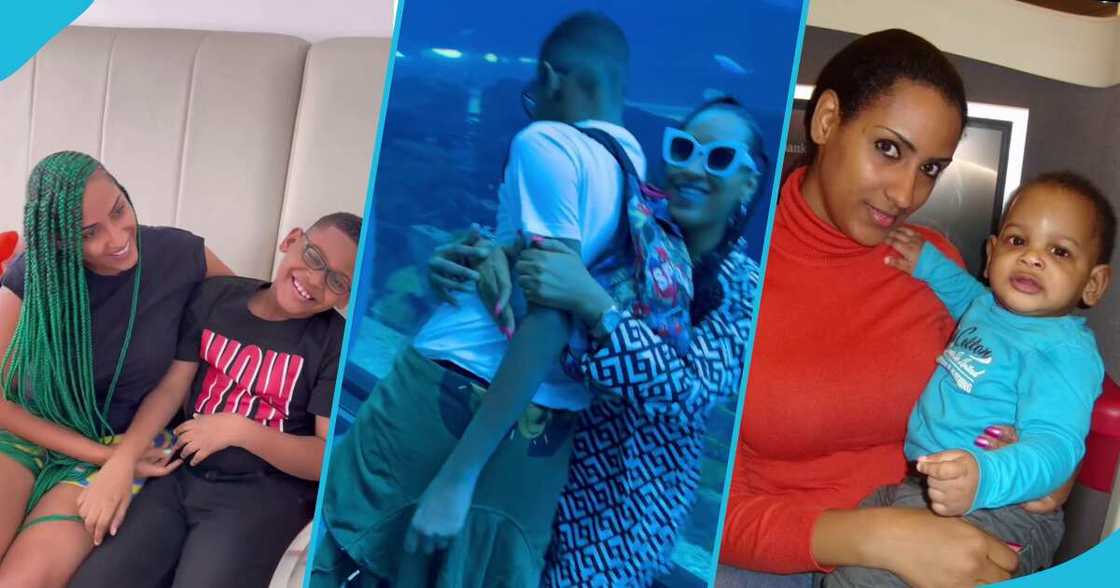 Photos of Juliet Ibrahim and his son Jayden Safo