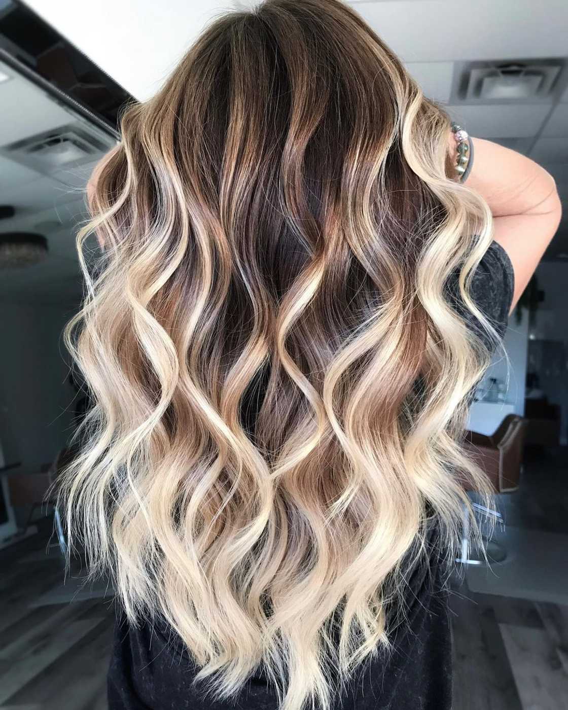 brown hair with blonde highlights