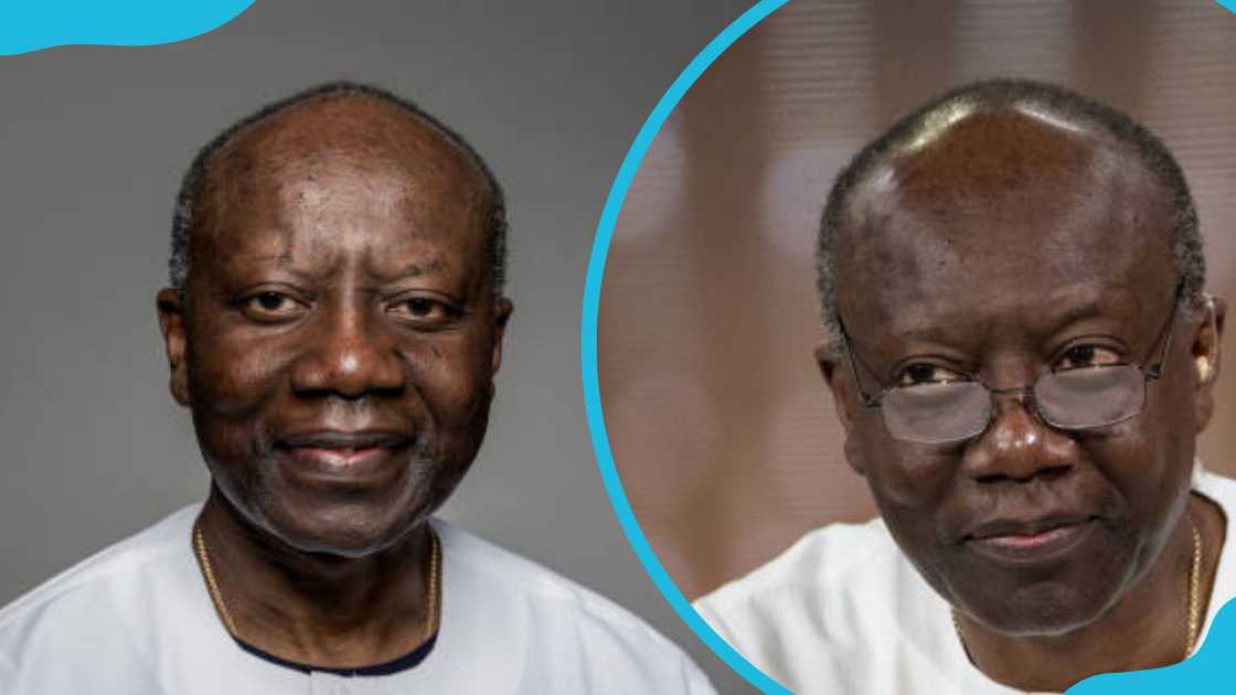 Ken Ofori-Atta poses for a photograph (L). Ken pauses during a Bloomberg Television interview (R) Ken Ofori-Atta poses for a photograph (L). Ken pauses during a Bloomberg Television interview (R)