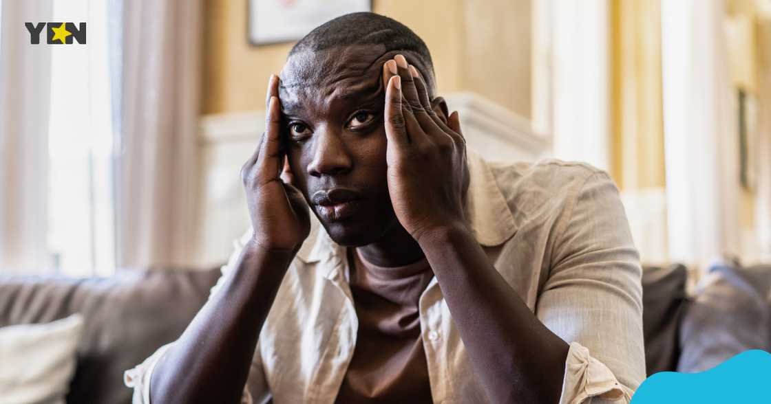 Black man depressed over divorce. Black man depressed over divorce.