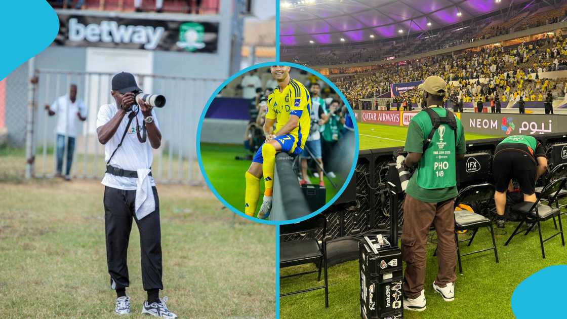 Ghanaian, Photojournalist, Wins, Praise, Close Photo, Cristiano Ronaldo in Saudi Arabia, Jeddah, Al-Nassr, Kawasaki Frontale. Ghanaian, Photojournalist, Wins, Praise, Close Photo, Cristiano Ronaldo in Saudi Arabia, Jeddah, Al-Nassr, Kawasaki Frontale.