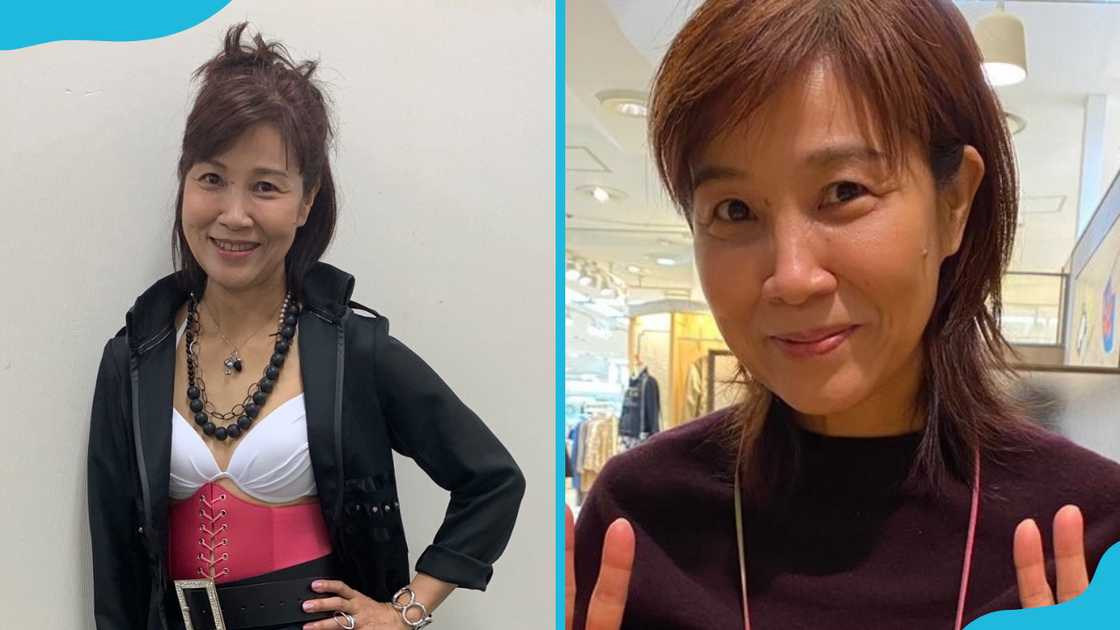 Yuriko Yamaguchi leans against a grey background (L). She is a hotel (R) Yuriko Yamaguchi leans against a grey background (L). She is a hotel (R)