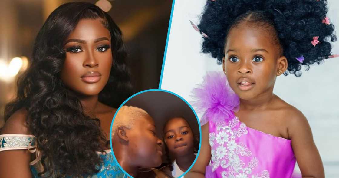 Photos of Fella Makafui and her daughter Island Frimpong. Photos of Fella Makafui and her daughter Island Frimpong.