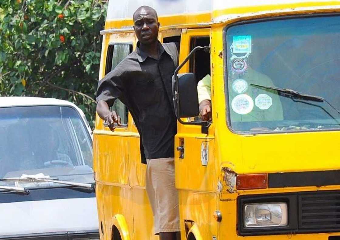 Trotro driver, female passenger, phone call, social media, commercial bus driver