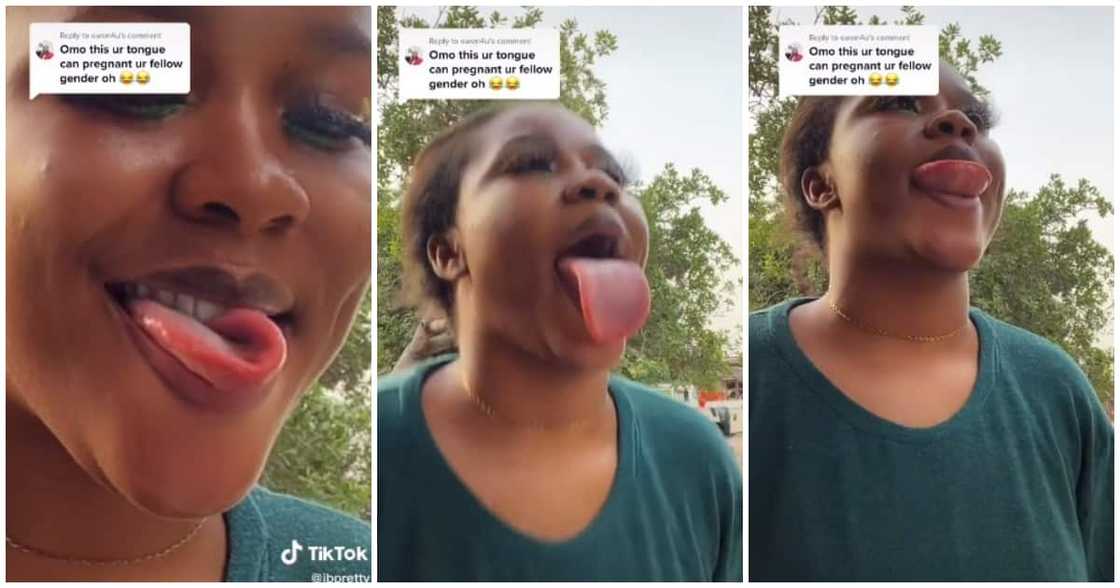 Lady with long tomngue, dances wit it, long tongue, virl lady with a long tongue Lady with long tomngue, dances wit it, long tongue, virl lady with a long tongue