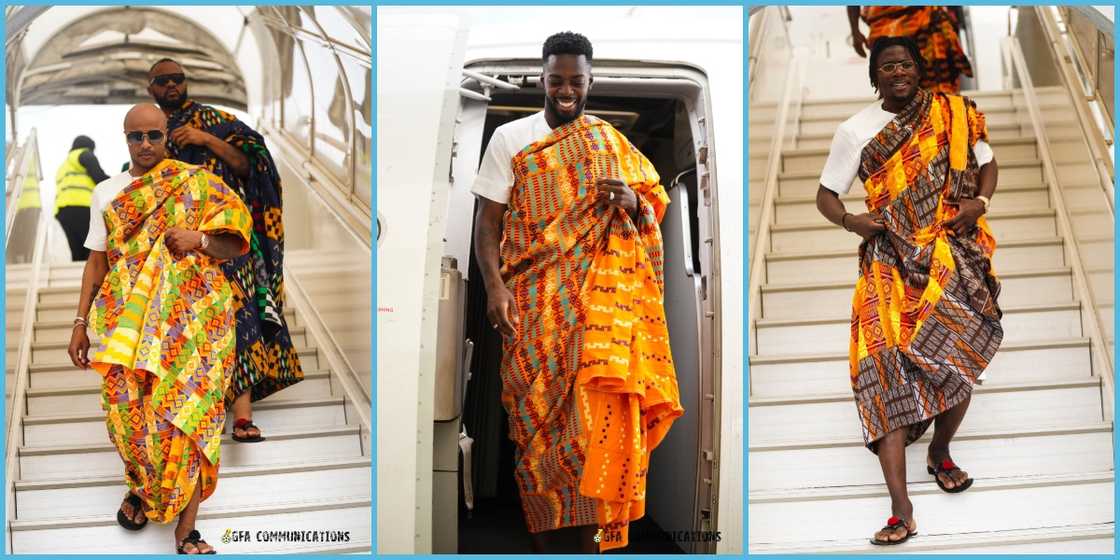 AFCON 2023: Ghana’s Black Stars Arrive In Abidjan Rocking Traditional Kente Cloth AFCON 2023: Ghana’s Black Stars Arrive In Abidjan Rocking Traditional Kente Cloth