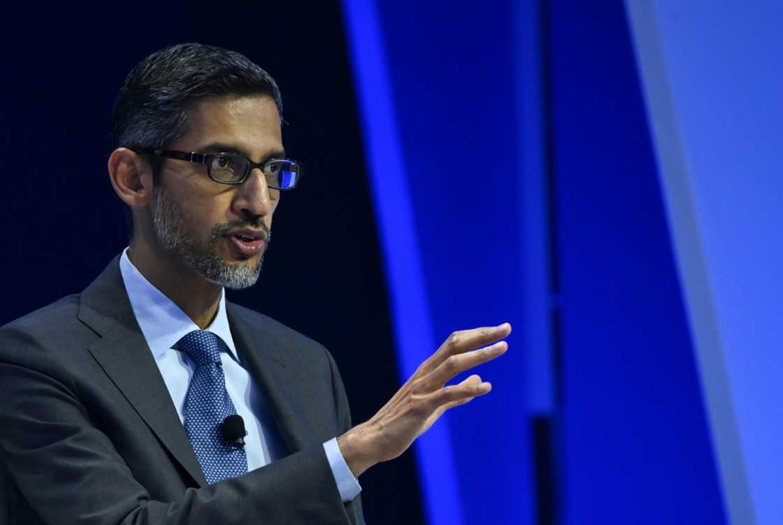 Sundar Pichai, CEO of Google and Alphabet, speaks  at the Asia-Pacific Economic Cooperation (APEC) Leaders' Week in San Francisco