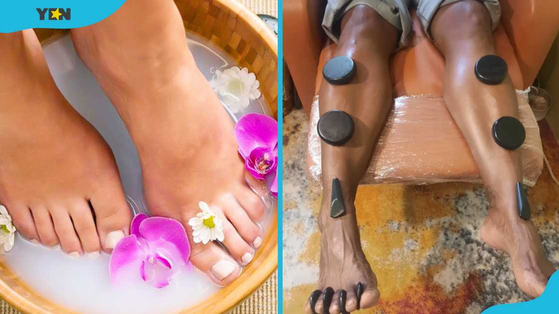 Milk and honey (L) and hot stone pedicures Milk and honey (L) and hot stone pedicures