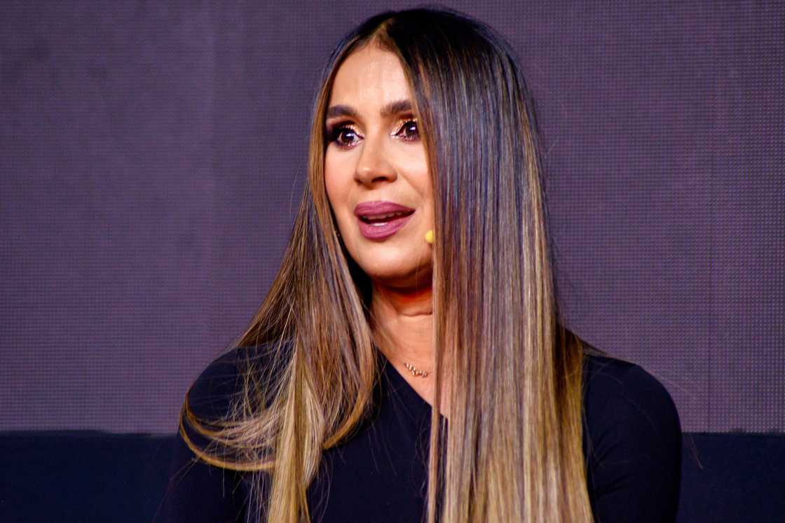 Catherine Siachoque speaks during the presentation of the TV show 'Mujeres Asesinas' Catherine Siachoque speaks during the presentation of the TV show 'Mujeres Asesinas'