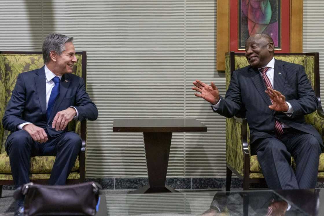 Ramaphosa's visit comes a month after US Secretary of State Antony Blinken made his own trip to South Africa, where he vowed that the United States will do more to listen to Africans Ramaphosa's visit comes a month after US Secretary of State Antony Blinken made his own trip to South Africa, where he vowed that the United States will do more to listen to Africans