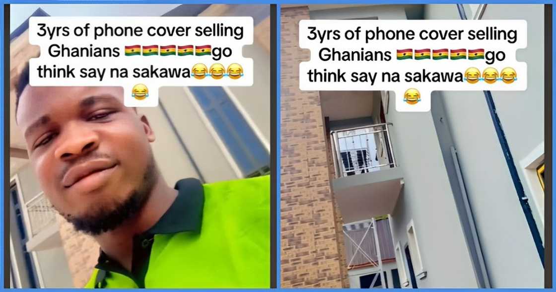 Man Builds Mansion In Nigeria 3 Years After Selling Phone Covers: "Ghanaians Go Think Say Na Sakawa"