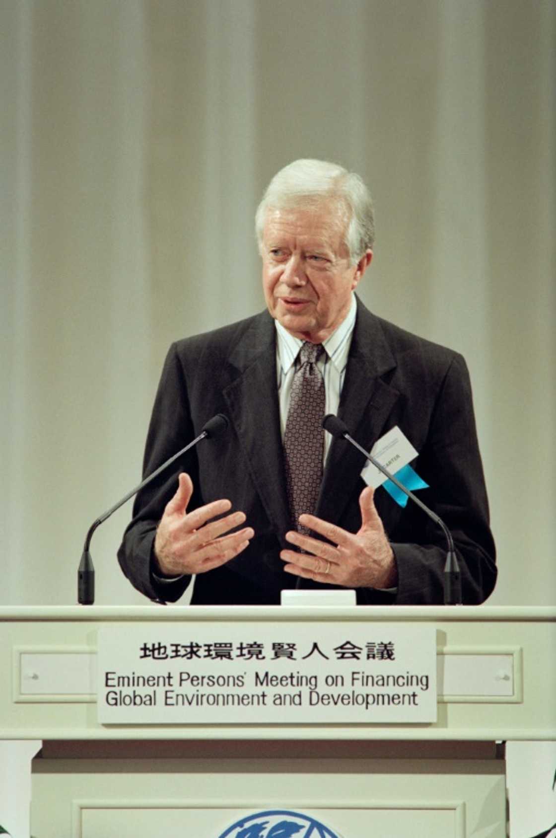 Jimmy Carter was deeply involved in climate and environmental issues long after his US presidency, including at a 1992 meeting in Japan on financing global environment and development Jimmy Carter was deeply involved in climate and environmental issues long after his US presidency, including at a 1992 meeting in Japan on financing global environment and development