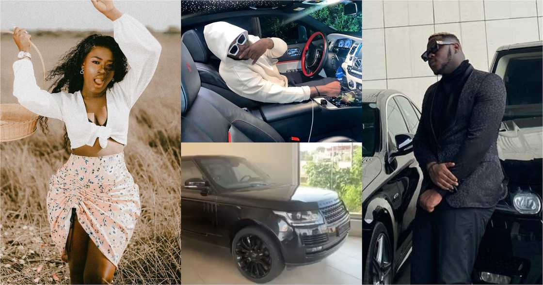 Medikal buys new range Rover; Fella Makafui flaunts in new photo