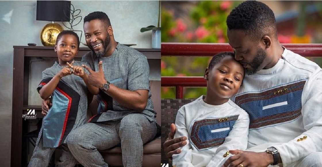 Adjetey Anang's son looks big and tall in adorable photo as he celebrates 7th birthday