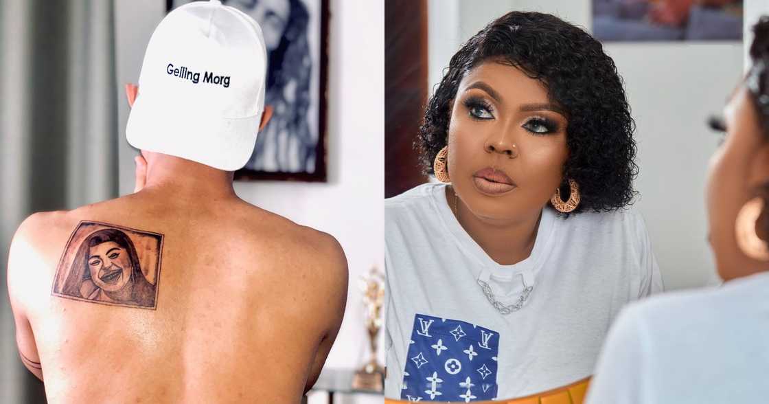 Afia Schwar's Twin Son Tattoos Her Face On His Back; Fans Say It's Not Her Afia Schwar's Twin Son Tattoos Her Face On His Back; Fans Say It's Not Her
