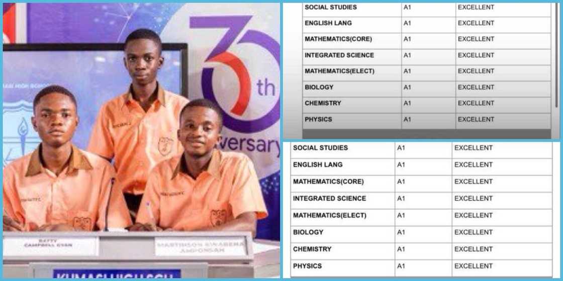 Kumasi High NSMQ Contestants Bag 8As In WASSCE, Ghanaians Applaud Them