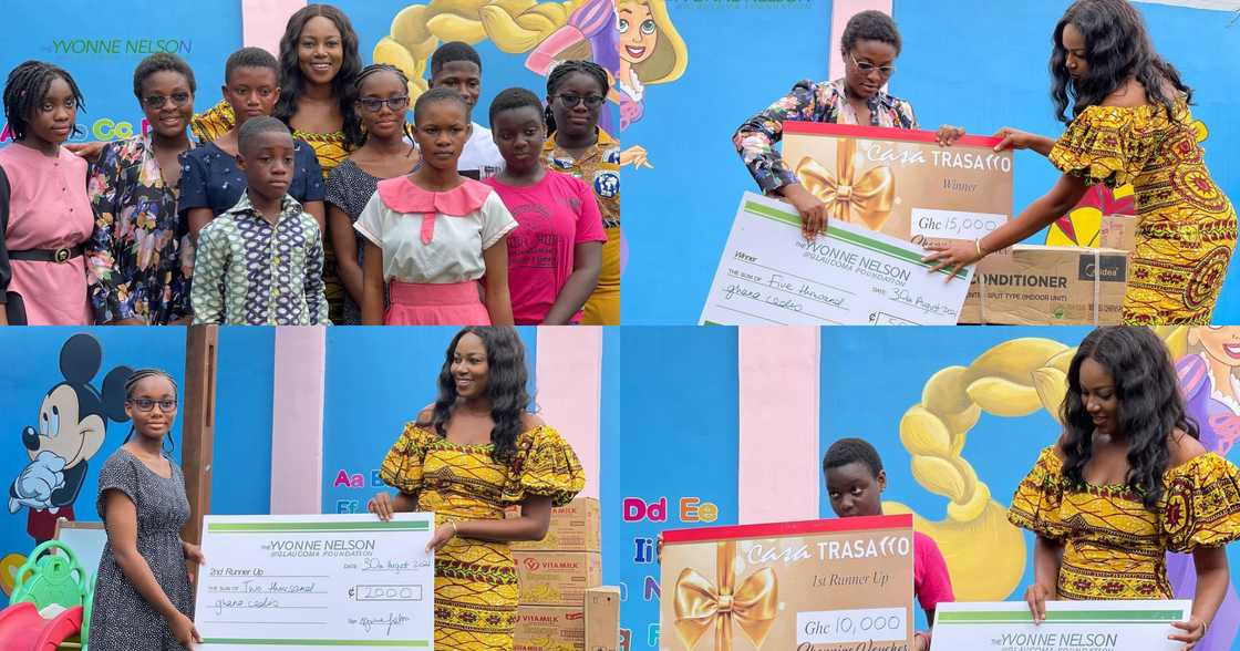 Yvonne Nelson presents prizes to winners Yvonne Nelson presents prizes to winners
