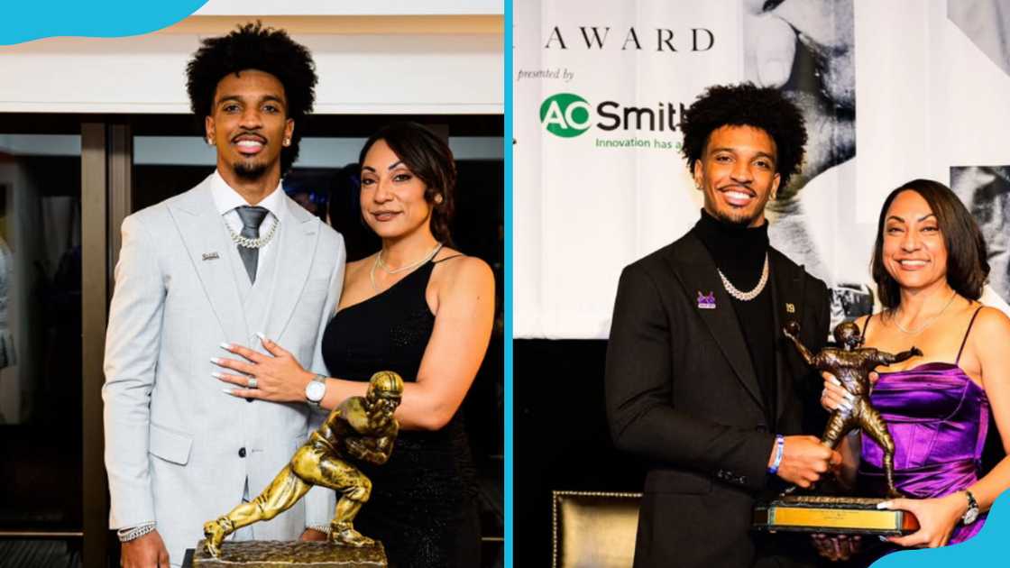 Jayden Daniels and his mom, Regina Jackson Jayden Daniels and his mom, Regina Jackson