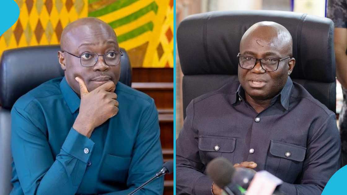 Finance Minister Ato Forson, Food and Agriculture Minister Eric Opoku, National Democratic Congress, flagbearer race. Finance Minister Ato Forson, Food and Agriculture Minister Eric Opoku, National Democratic Congress, flagbearer race.