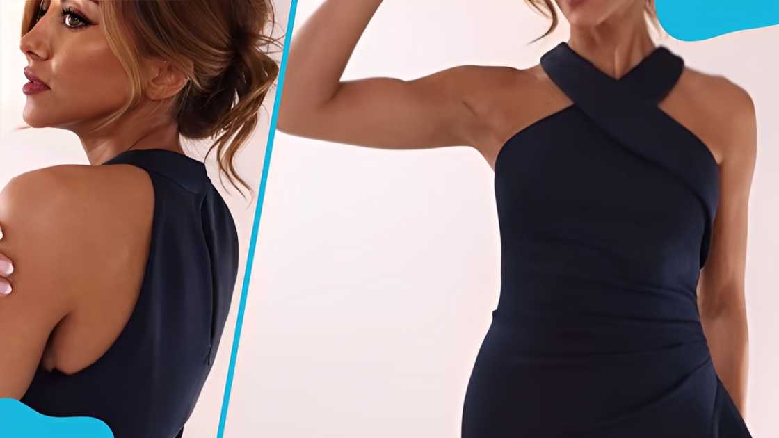 Xscape women's lace-back halter gown Xscape women's lace-back halter gown