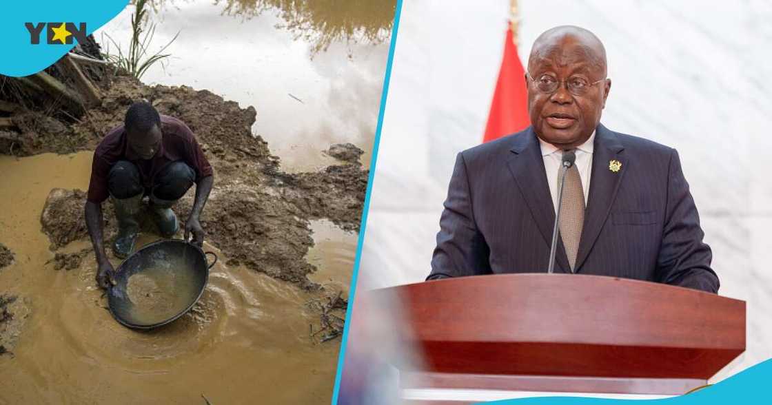 Akufo-Addo Says Ban On Illegal Mining Has Reduced Ghana's Carbon Footprints. Akufo-Addo Says Ban On Illegal Mining Has Reduced Ghana's Carbon Footprints.