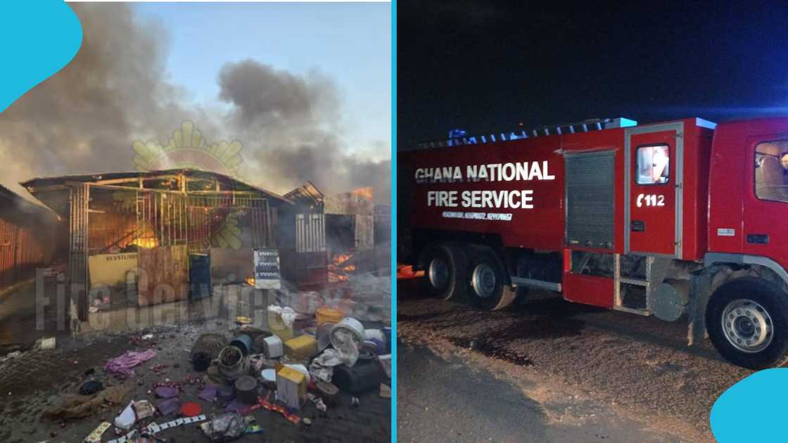 Kasoa New Market, Ghana National Fire Service, GNFS, Market fires, Firefighters, Contain flames, douse fire. Kasoa New Market, Ghana National Fire Service, GNFS, Market fires, Firefighters, Contain flames, douse fire.