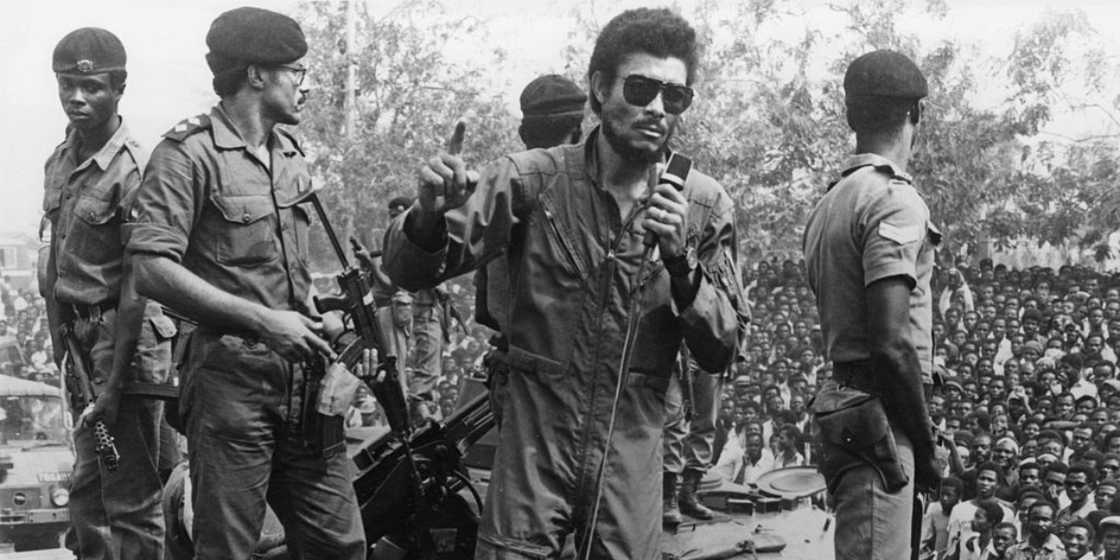 7 military photos of late J.J Rawlings that show he was a real 'action man'