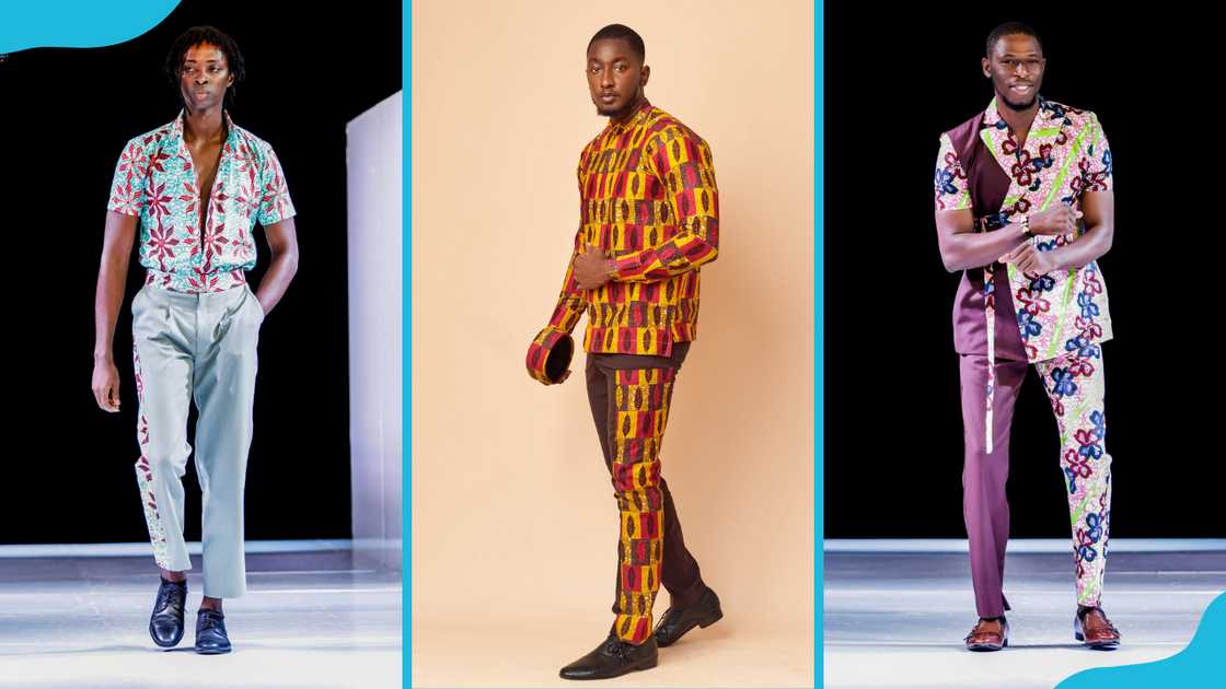 Men wearing Ankara pants and shirts Men wearing Ankara pants and shirts