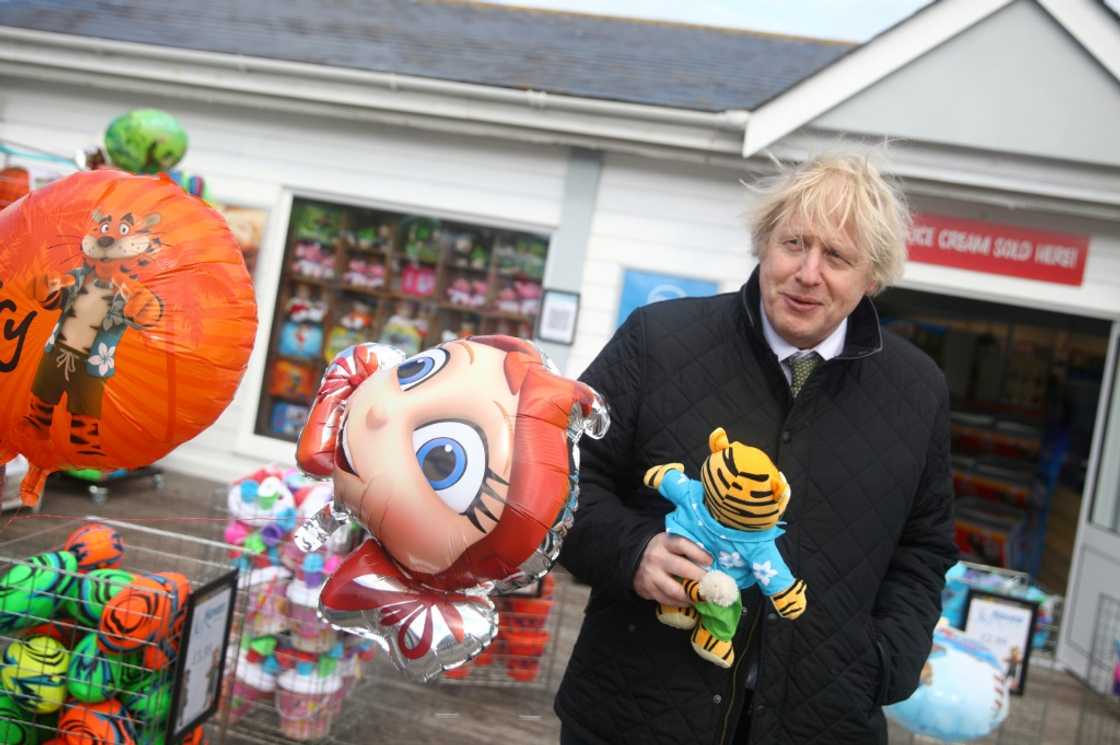 Boris Johnson on an official visit to a holiday park in Cornwall, in April 2021 Boris Johnson on an official visit to a holiday park in Cornwall, in April 2021